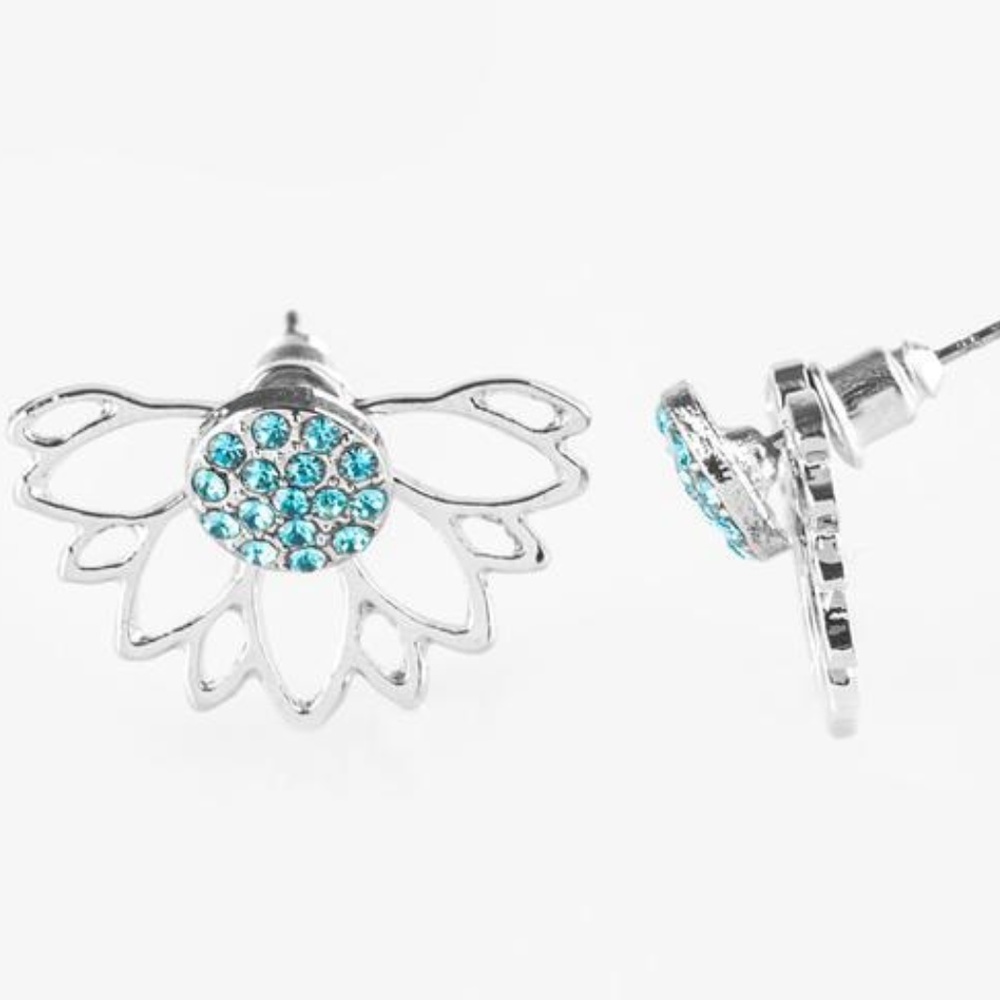 A Fan Fave Blue Rhinestone Earrings